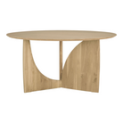 The Round Geometric Dining Table in Oak from Ethnicraft 