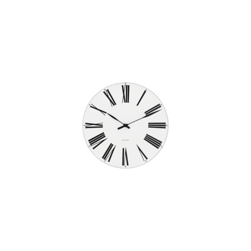 The Roman Wall Clock from Arne Jacobsen Clocks 8.3 inch size.