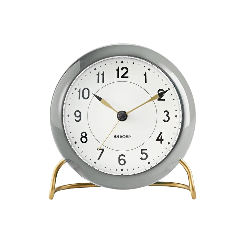 The Station Alarm Clock from Arne Jacobsen in grey.