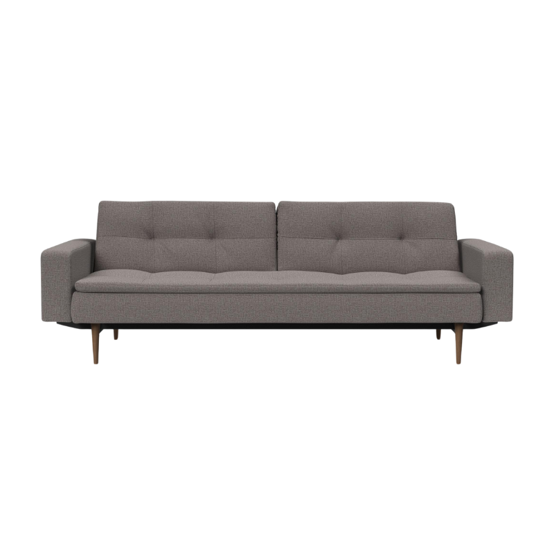 Dublexo Styletto Sofa Bed with Arms is modular sleeper sofa in grey