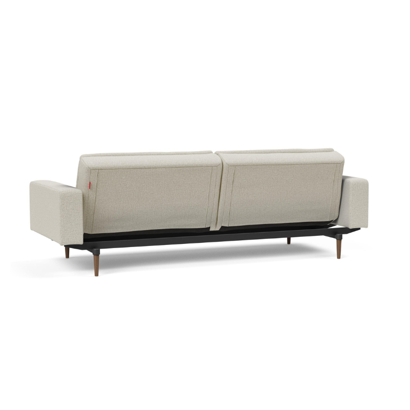 Dublexo Styletto Sofa Bed with Arms is modular sleeper sofa in natural back view