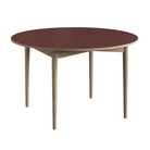 The Extendable Oma Dining Table from Eikund of Norway from the side.