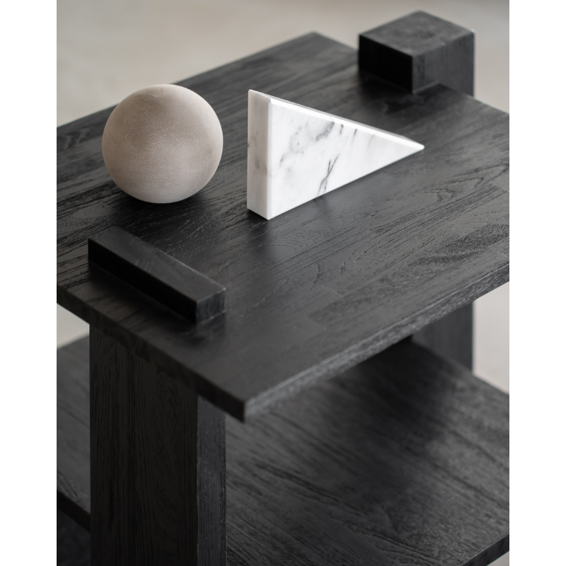 The Abstract Side Table from Ethnicraft in a family space.