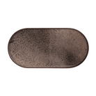 The Aged Mirror Tray from Ethnicraft oblong shape in bronze.