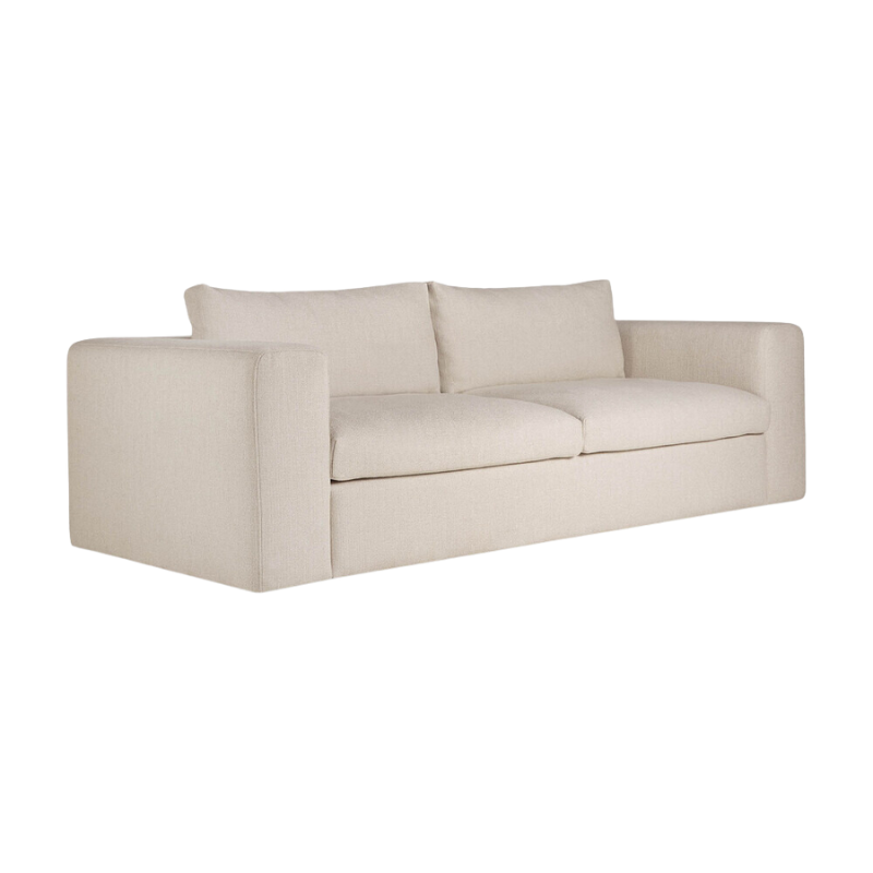 The Mellow Sofa from Ethnicraft 3 Seater option from an angle.