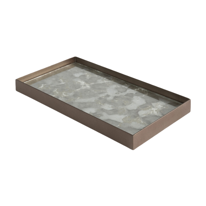 The Organic Valet Tray from Ethnicraft rectangle shape, size small from the side.