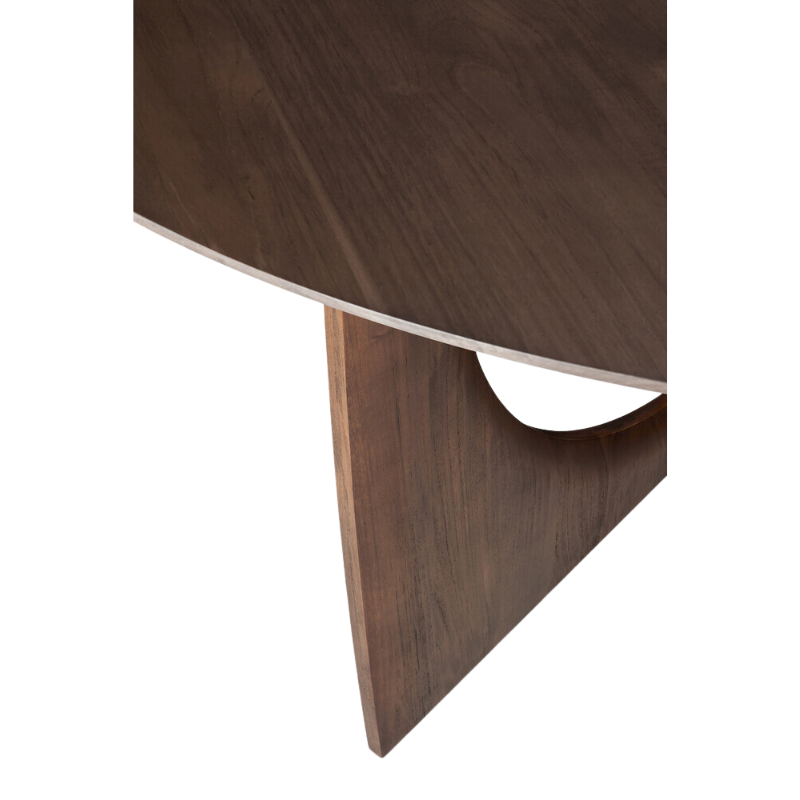 The Round Geometric Dining Table from Ethnicraft in detail.