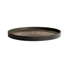 The Slice Mirror Tray from Ethnicraft round shape, size large from the side.