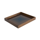 The Squares Glass Tray from Ethnicraft square shape, small size in ink from the side.