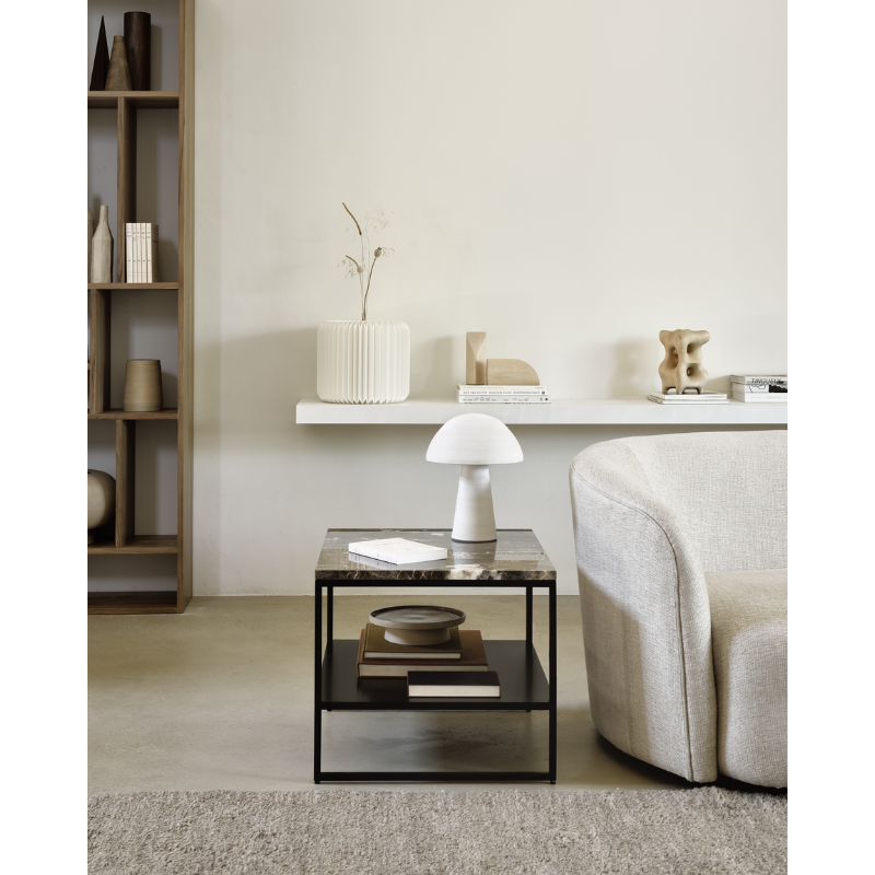 The Stone Side Table from Ethncraft in a home.