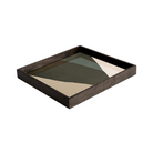 The Wabi Sabi Glass Tray from Ethnicraft square shape, size small from the side.