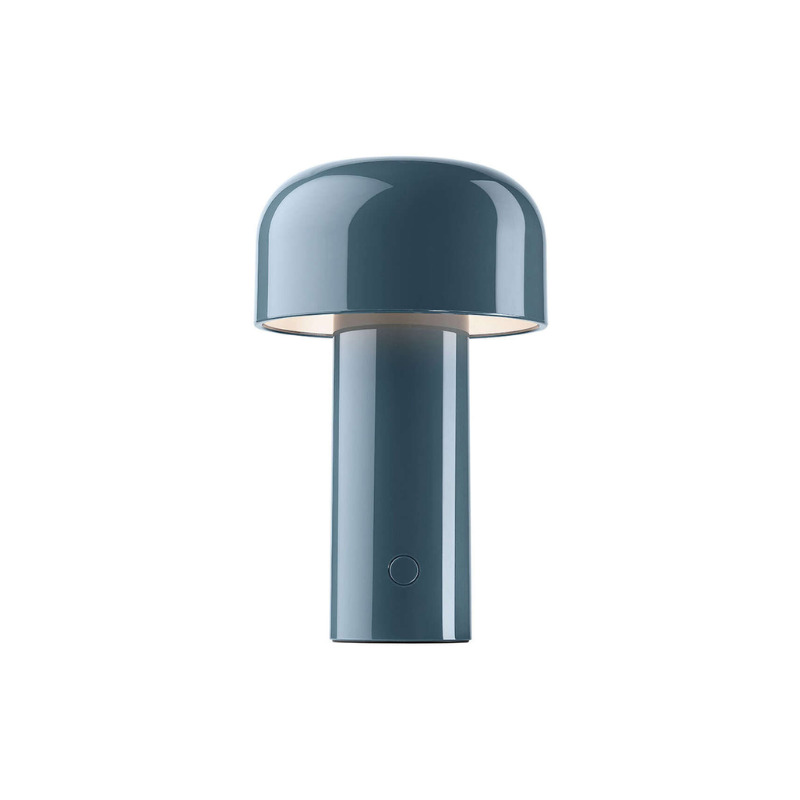 The Bellhop Portable Table Lamp from FLOS in grey blue.