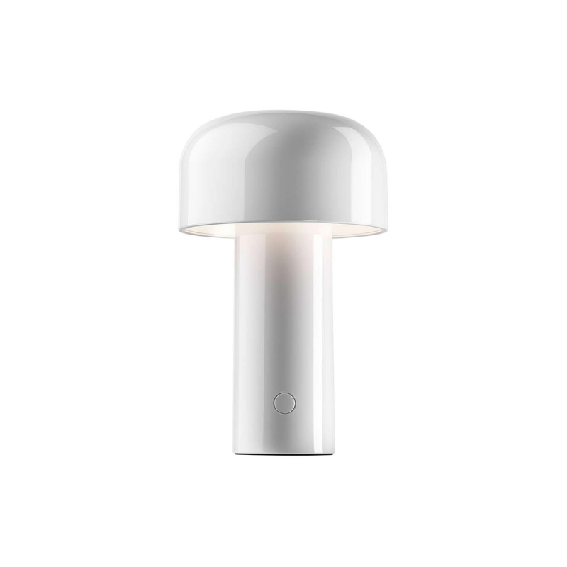 The Bellhop Portable Table Lamp from FLOS in white.