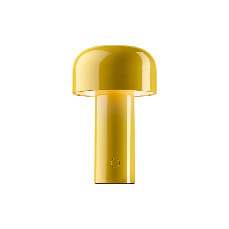 The Bellhop Portable Table Lamp from FLOS in yellow.