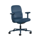 The mid back Asari Chair from Herman Miller in jettison stow leather fabric.