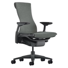 The Embody Chair from Herman Miller with the graphite frame and feather grey medley fabric.