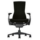 The Embody Chair from Herman Miller with the graphite frame and black sync fabric.