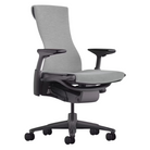 The Embody Chair from Herman Miller with the graphite frame and dark mineral sync fabric.