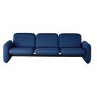 The Wilkes Modular Sofa 3 Seater from Herman Miller with contour fabric in vibrant blue color.