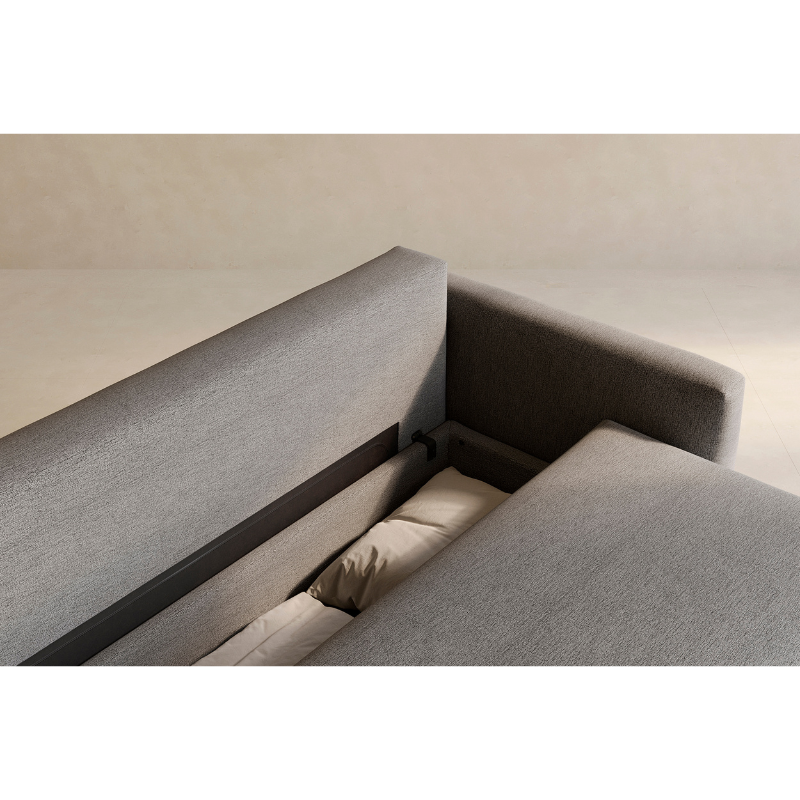 The Cone Sofa Bed from Innovation Living highlighting the storage.