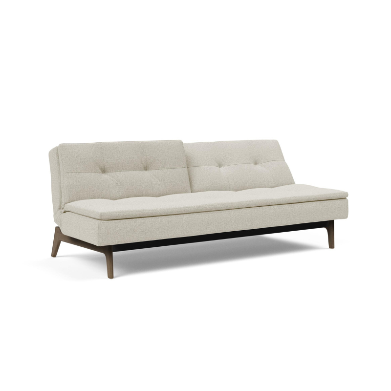 The Dublexo Eik Sofa Bed Smoked Oak from Innovation Living partially down.