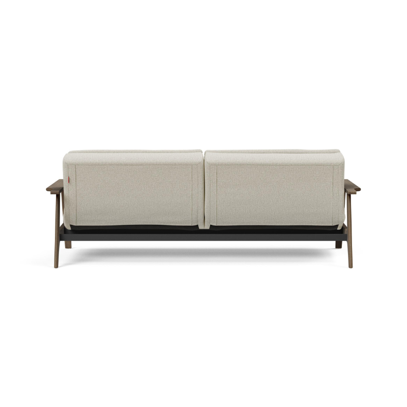 The Dublexo Frej Sofa Bed Smoked Oak from Innovation Living from the back.