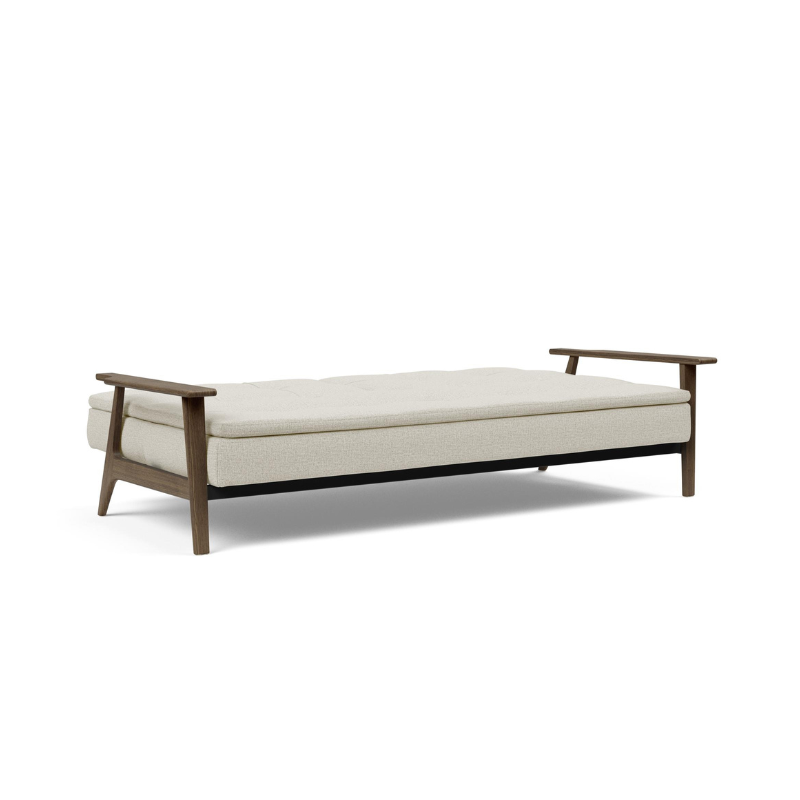 The Dublexo Frej Sofa Bed Smoked Oak from Innovation Living setup as a bed.