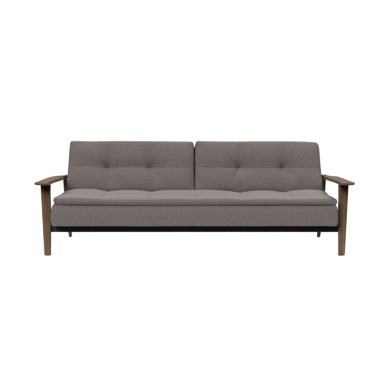 The Dublexo Frej Sofa Bed Smoked Oak from Innovation Living in Mixed Dance Grey 521.