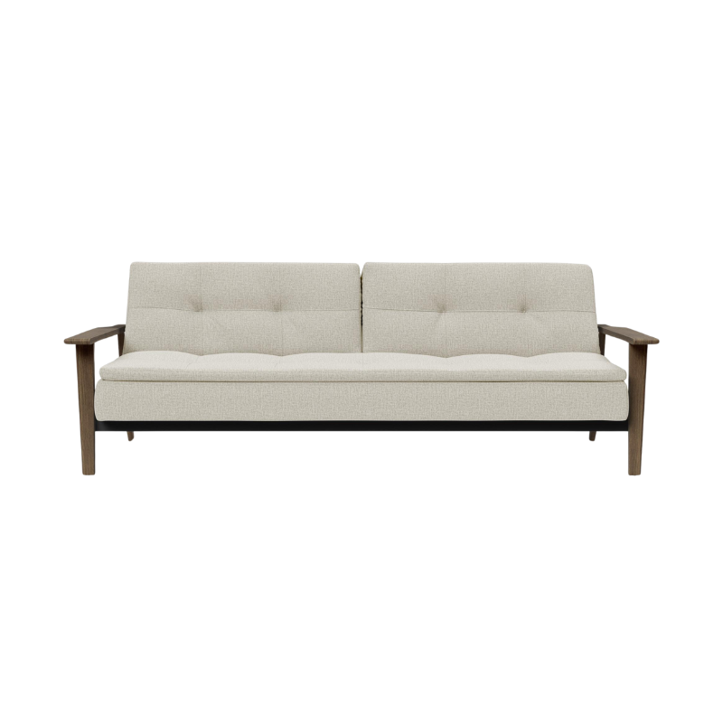 The Dublexo Frej Sofa Bed Smoked Oak from Innovation Living in Mixed Dance Natural 527.