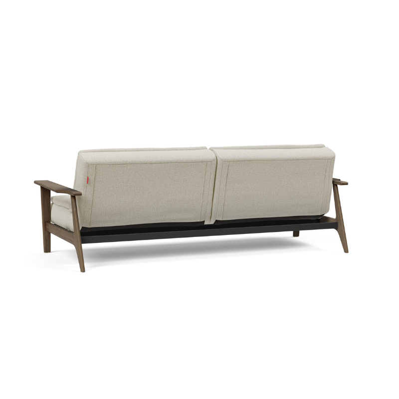 The Dublexo Frej Sofa Bed Smoked Oak from Innovation Living from the rear.