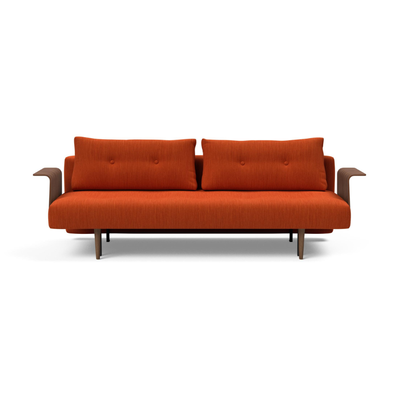 The Recast Sofa Bed Dark Styletto With Arms from Innovation Living in Elegance Paprika 506.