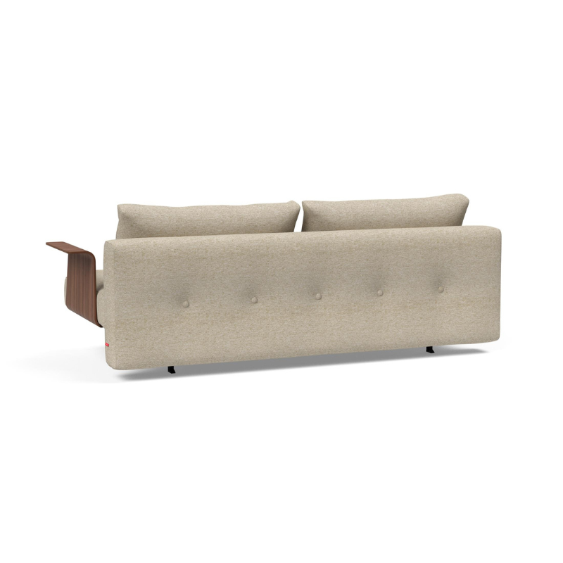 The Recast Sofa Bed Dark Styletto With Arms from Innovation Living from the rear.