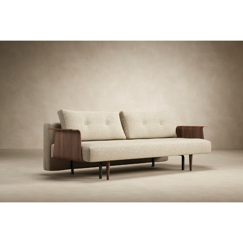 The Recast Sofa Bed Dark Styletto With Arms from Innovation Living in a residential home.