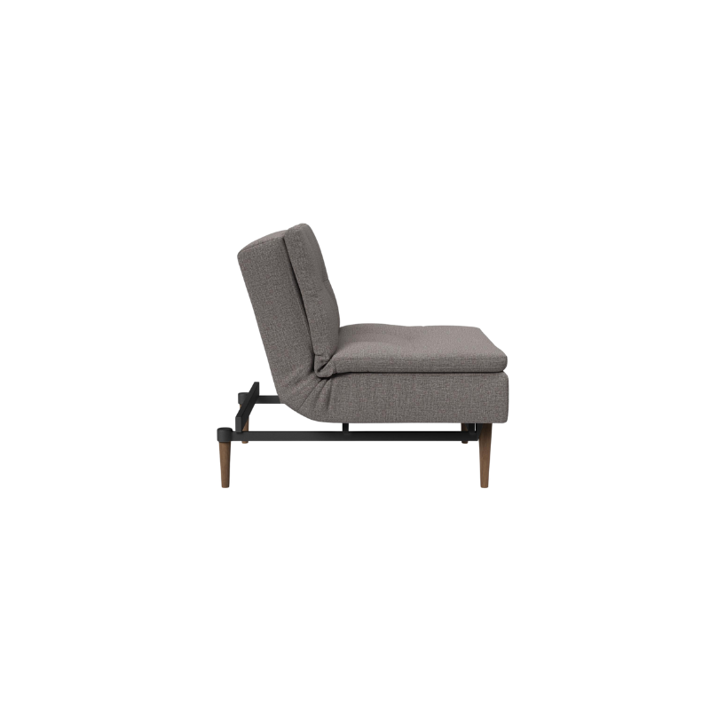 The Dublexo Eik Lounge Chair in grey side view