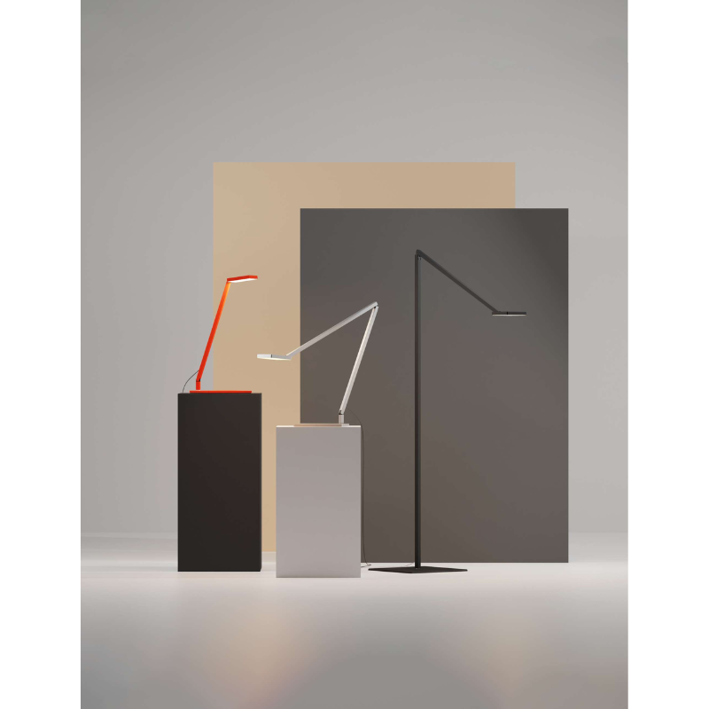 The Focaccia Floor Lamp from Koncept in a studio with other lights from the Focaccia family.