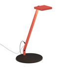 The Focaccia Solo Lamp from Koncept with the wireless charging base in matte fire red.