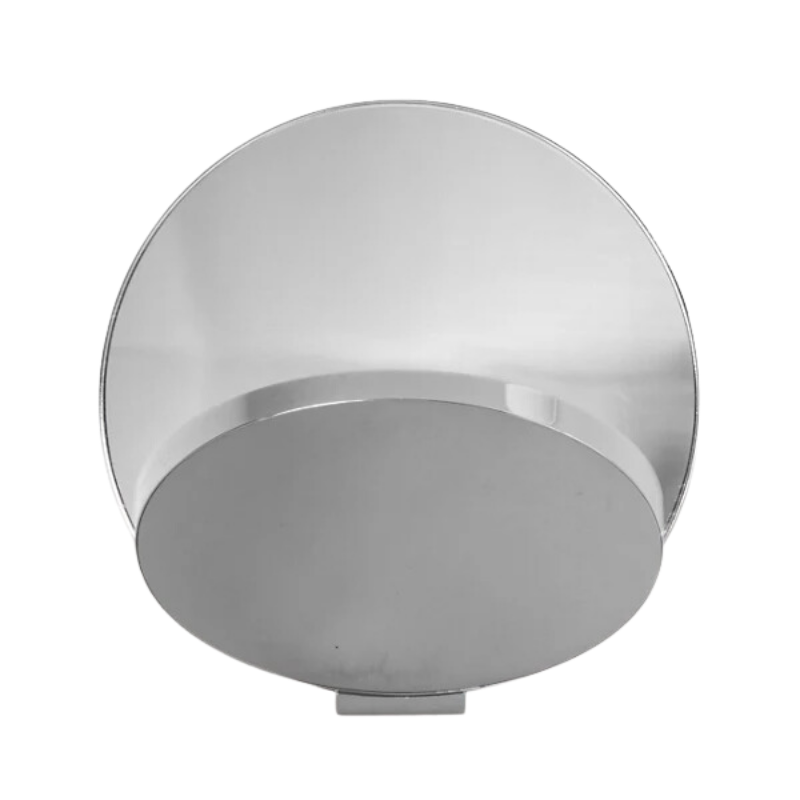 The Plug-In Gravy Wall Sconce from Koncept with the chrome body and chrome plate.