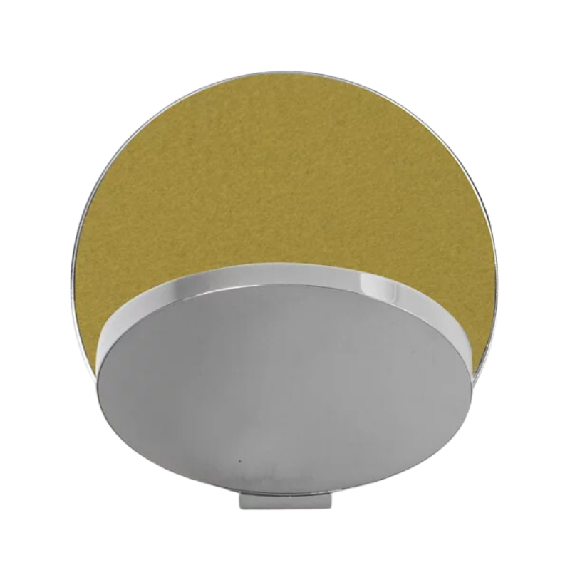 The Plug-In Gravy Wall Sconce from Koncept with the chrome body and honeydew (felt) plate.