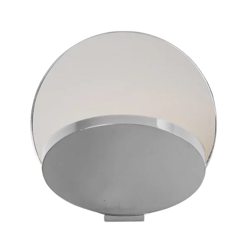 The Plug-In Gravy Wall Sconce from Koncept with the chrome body and silver plate.