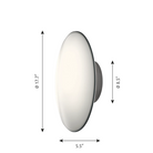 The dimensions for the AJ Eklipta Outdoor from Louis Poulsen in large (17.7 inch).