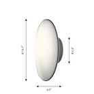 The dimensions for the AJ Eklipta Outdoor from Louis Poulsen in medium (13.8 inch).