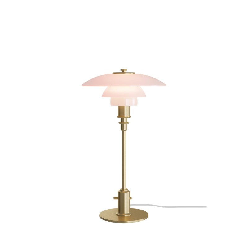 The PH 2/1 Pale Rose Brass Table Lamp from Louis Poulsen.