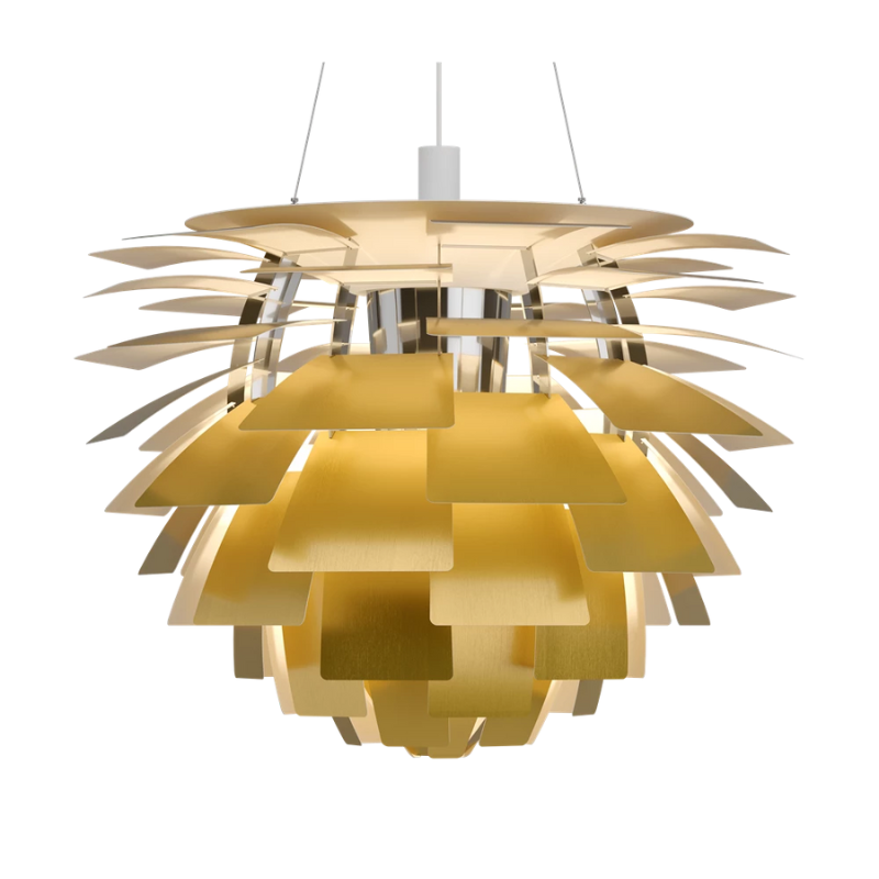 The PH Artichoke from Louis Poulsen in brass, extra large (33.1 inch) size.