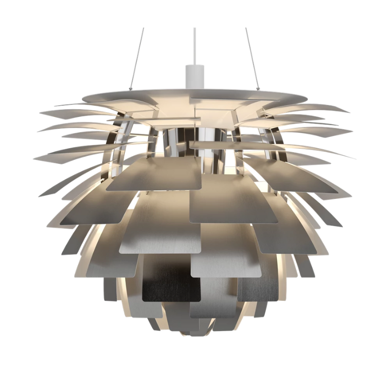 The PH Artichoke from Louis Poulsen in stainless steel, extra large (33.1 inch) size.