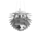 The PH Artichoke from Louis Poulsen in stainless steel, small (18.9 inch) size.