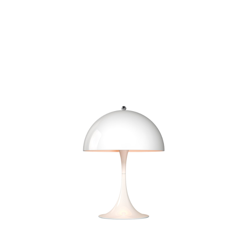 The Panthella 250 Table Lamp from Louis Poulsen in white.