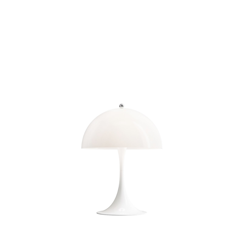 The Panthella 250 Table Lamp from Louis Poulsen in white opal acrylic.