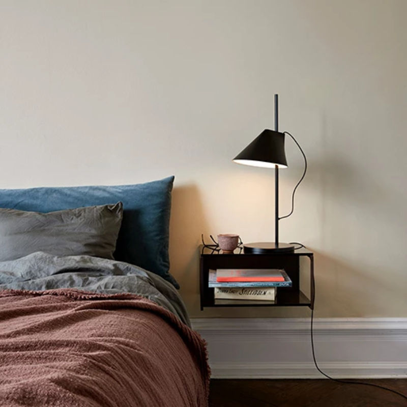 The Yuh Table from Louis Poulsen in a bedroom.