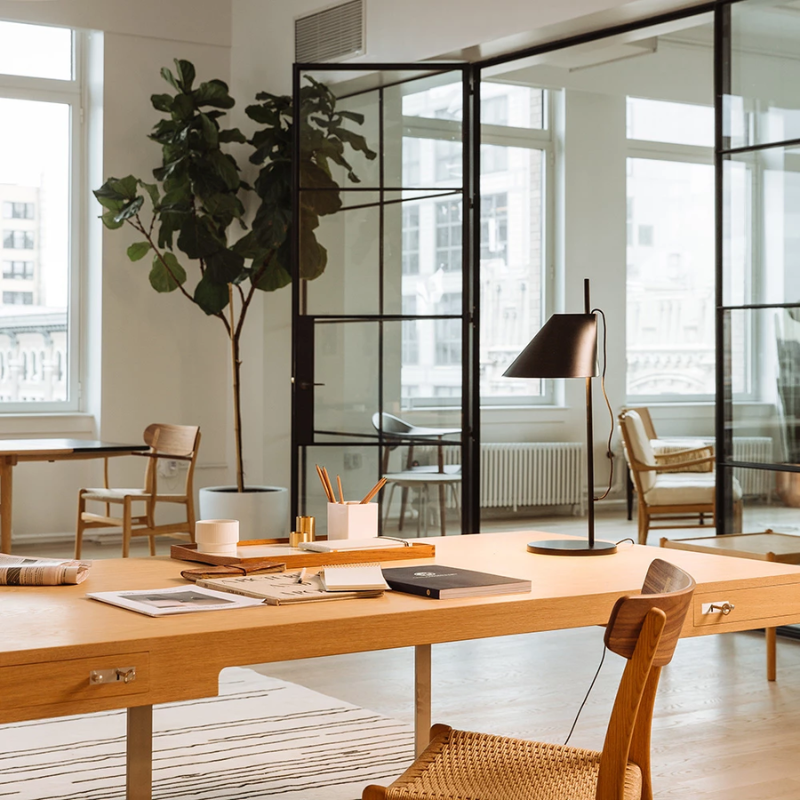 The Yuh Table from Louis Poulsen in an office.