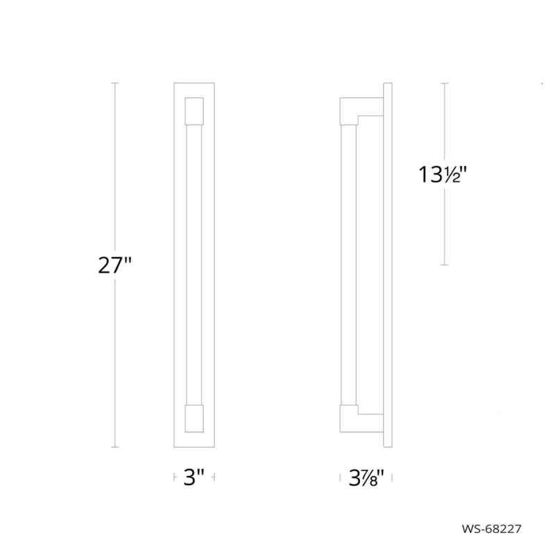 The 27 inch Barre from Modern Forms dimensions.